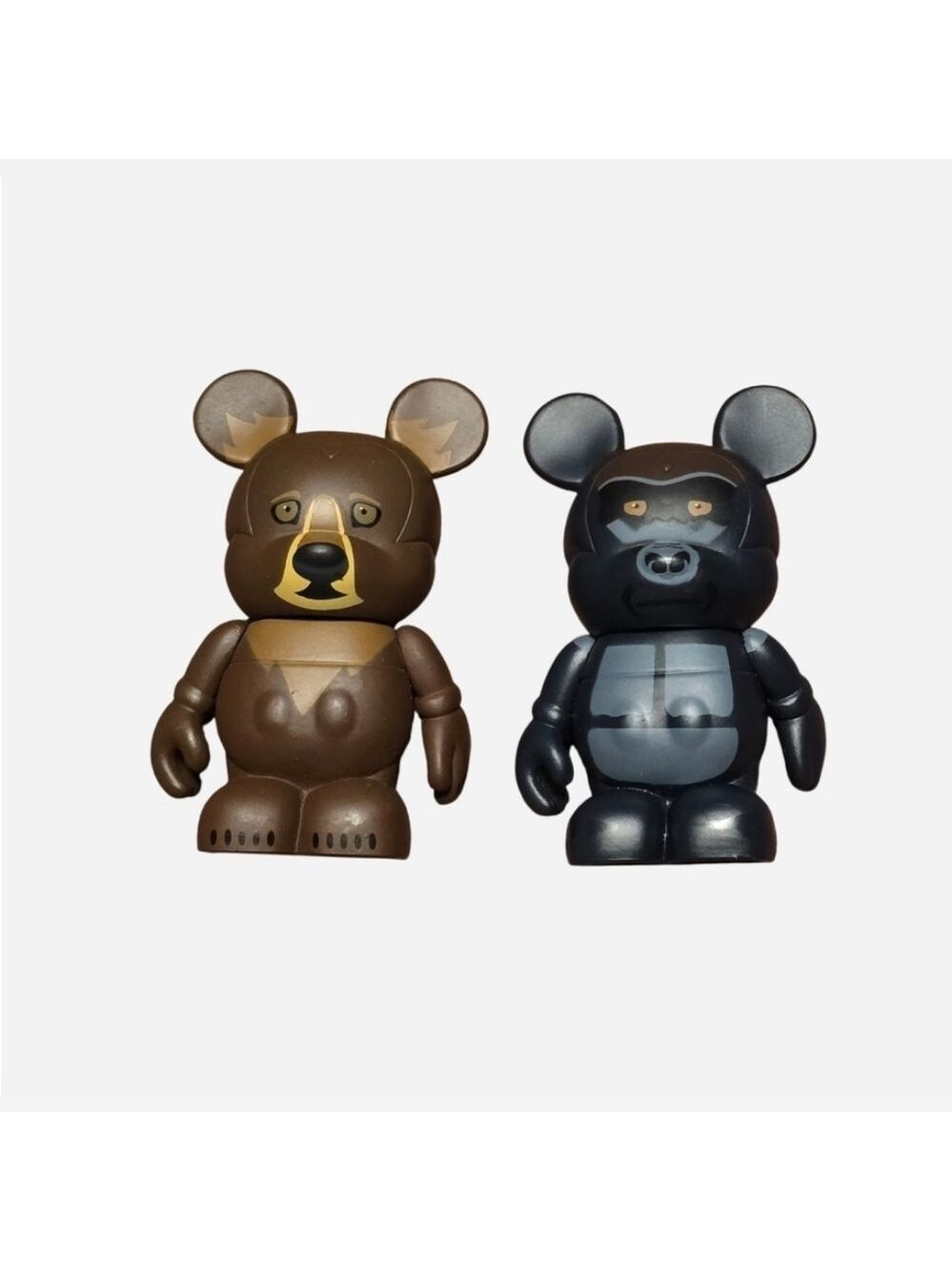 Disney Vinylmation Animal Kingdom Bear & Gorilla With Hidden Mickey 3" Figurine